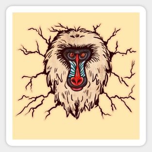 Baboon Monkey Face Sticker